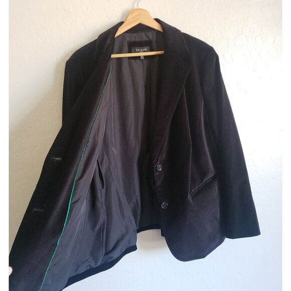Talbots Black Velvet Blazer Jacket Size Women's 20W Plus Elegant Formal Event - Picture 6 of 9